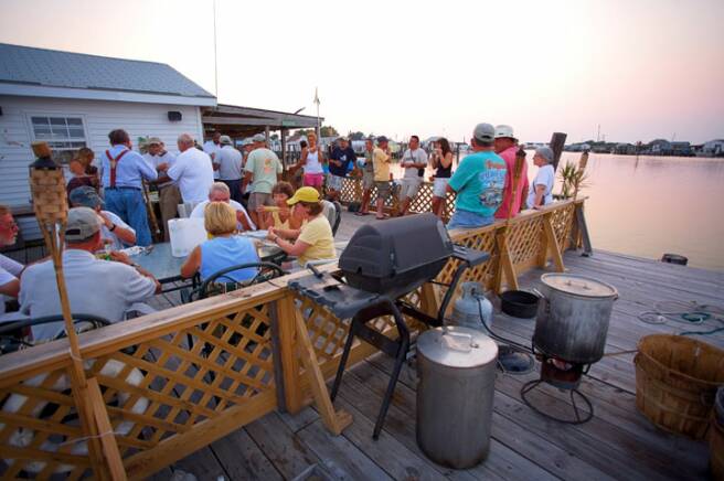 Crab feast on Tangier Island