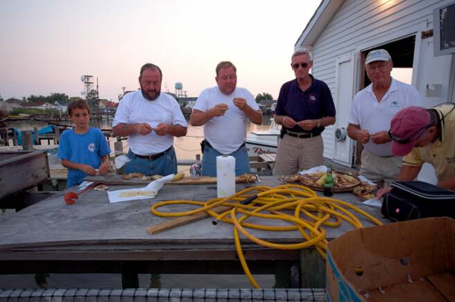 Crab feast on Tangier Island