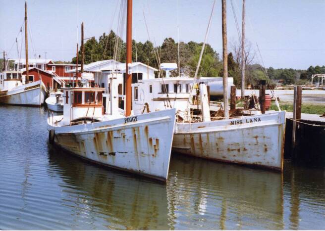 Oyster Buyboat Peggy and Miss Lana, Apr 1991