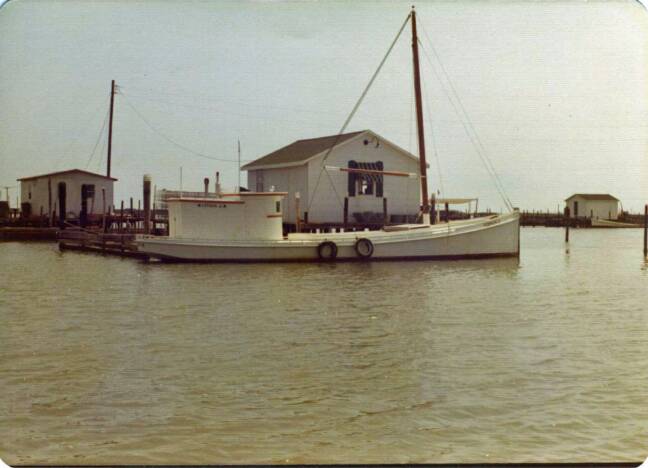 Buyboat Vernon Jr. at Tangier island in 1976