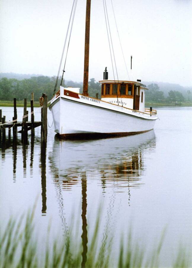 Oyster Buyboat Wayne Christy at East point on Onancock Creek