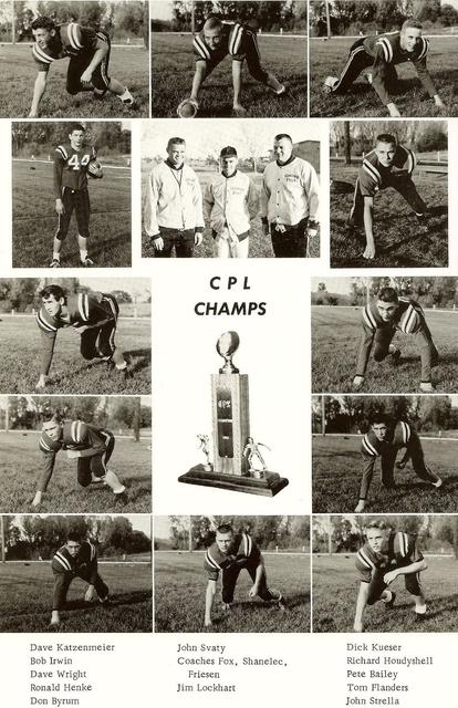 Ellsworth Kansas CPL Champs Football 1963
