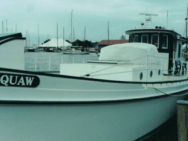 Oyster Buyboat Yamacraw, 1950's at Saxis Island, VA