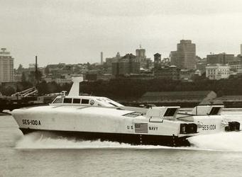 SES 100A underway on test run off Seattle, Washington