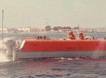 SES XR-3 is underway with Mount Rainier in back ground