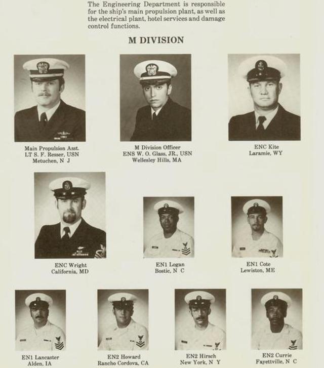 engineering department M division, My 20 years in the Navy, in the navy, oasu, ses 100a, vxn8, vx8, caron, springfield, blue eagles.